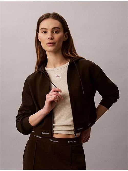 ls terry logo waist cropped fz CALVIN KLEIN JEANS | LV047G252GTO2